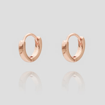 elle rose gold filled huggie earrings from prya