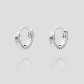 elle silver filled huggie earrings from prya