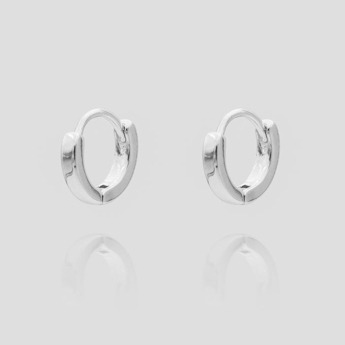 elle silver filled huggie earrings from prya