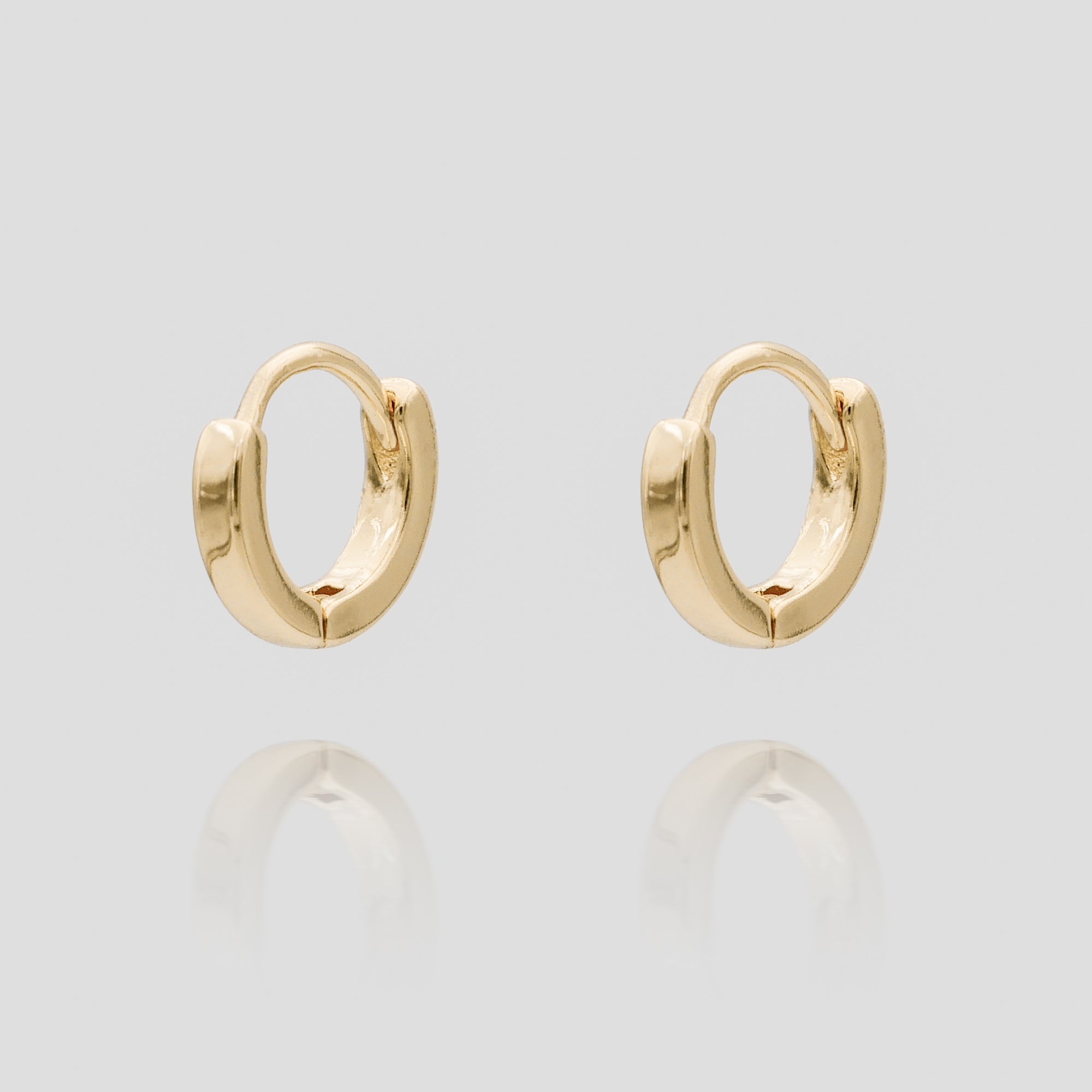 Elle Gold Huggies - Small Hoop Earrings - PRYA Jewellery UK