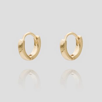 elle gold filled huggie earrings from prya