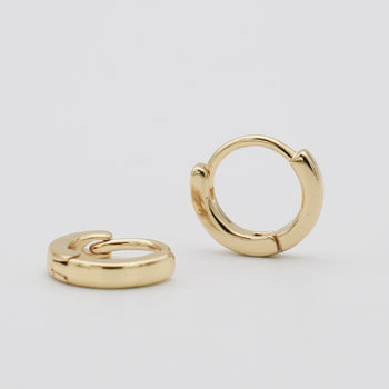 elle gold filled huggie earrings from prya