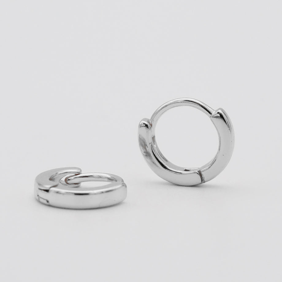 elle silver filled huggie earrings from prya