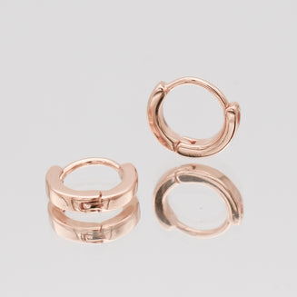 elle rose gold filled huggie earrings from prya