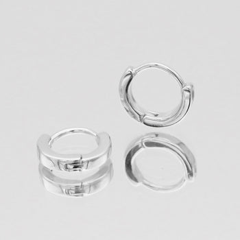 elle silver filled huggie earrings from prya