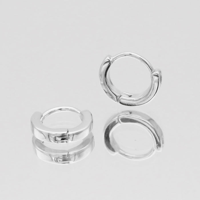 elle silver filled huggie earrings from prya