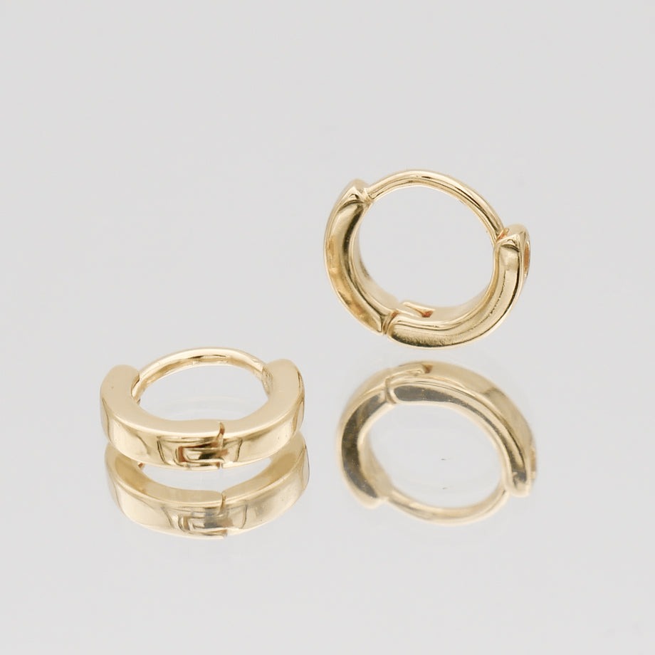 elle gold filled huggie earrings from prya