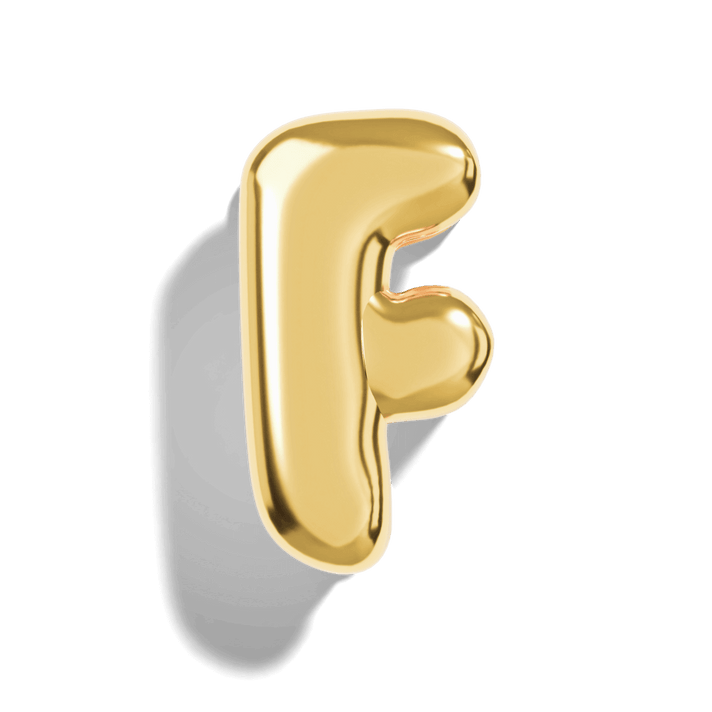 Gold Bubble Letter Charms