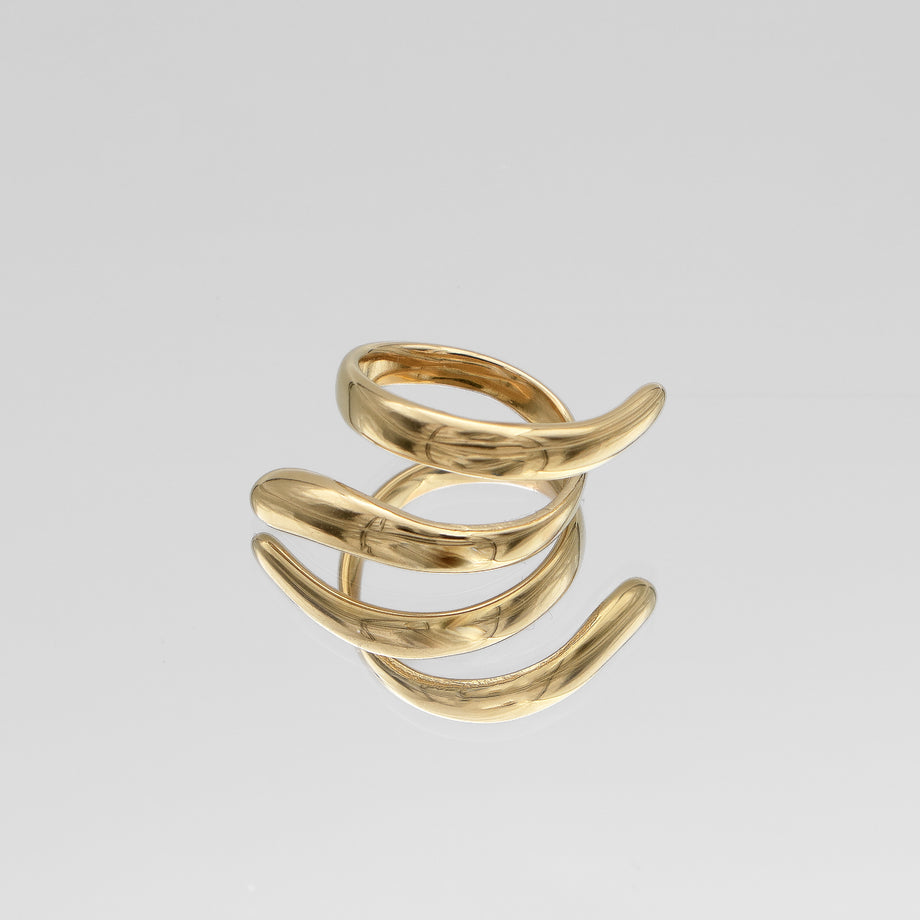 Fia dainty Wrap ring in 18k plated stainless steel from prya