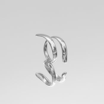 Fia dainty Wrap ring in Silver stainless steel from prya