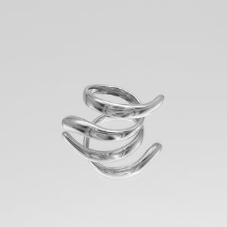 Fia dainty Wrap ring in Silver stainless steel from prya