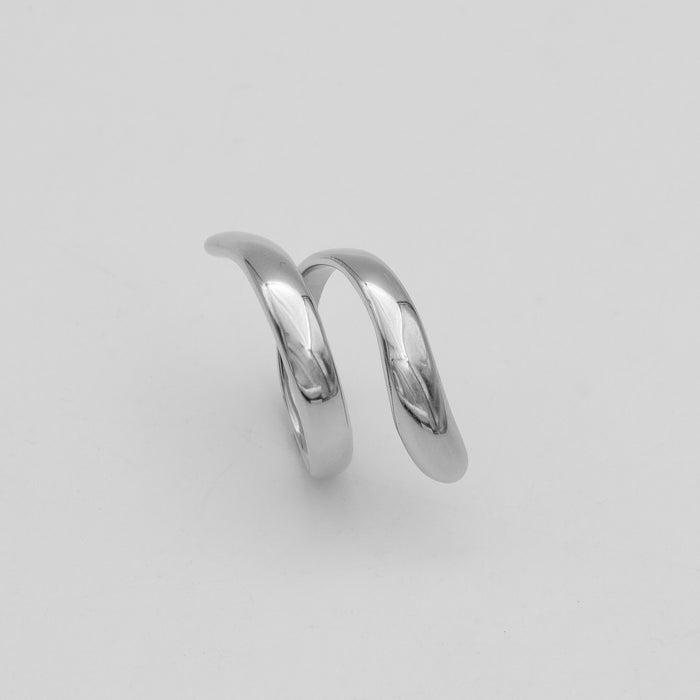 Fia dainty Wrap ring in Silver stainless steel from prya