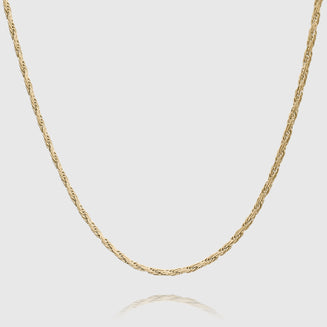 Flat Rope Link Chain | Gold