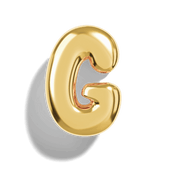 Gold Bubble Letter Charms