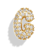 Gold Pave Bubble Letter Charms