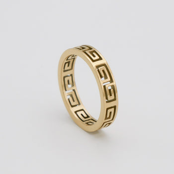 Aria Greek Meander Ring