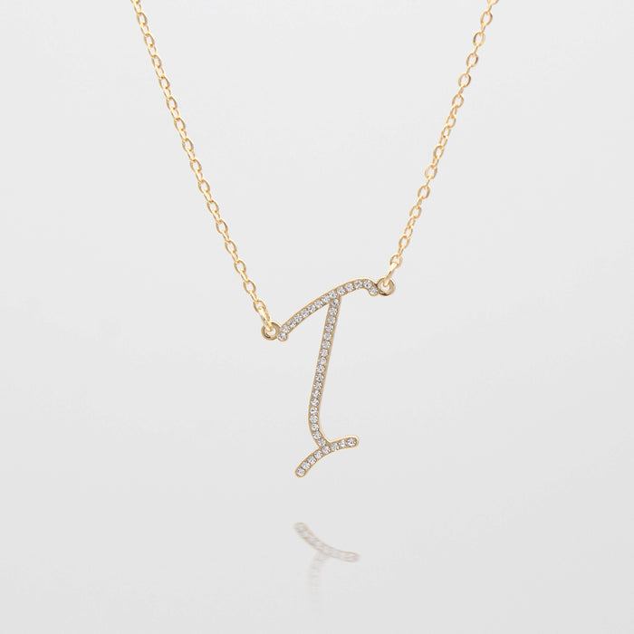 sydney initial necklace with letter 'i' in gold from prya