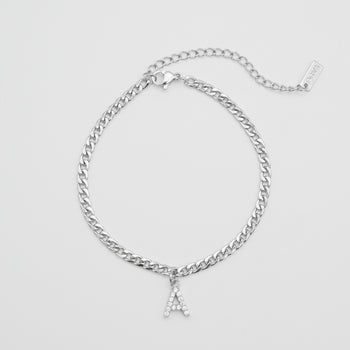 ICY Initial Anklet | Cuban