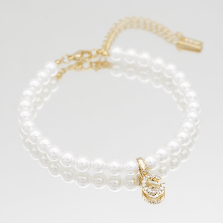 ICY Pearl Initial Bracelet