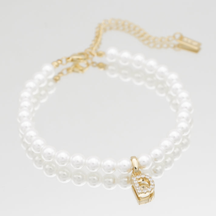 ICY Pearl Initial Bracelet