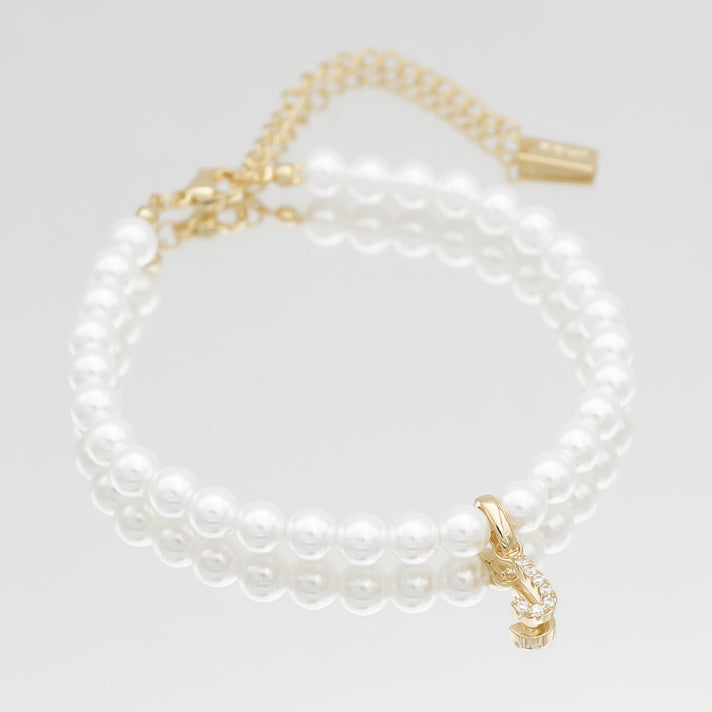 ICY Pearl Initial Bracelet