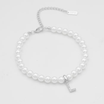 ICY Pearl Initial Anklet