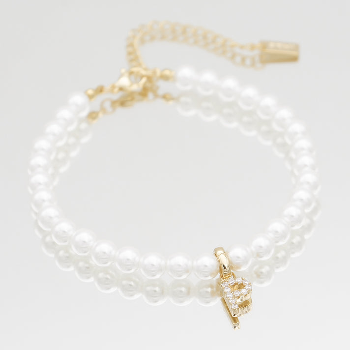 ICY Pearl Initial Bracelet