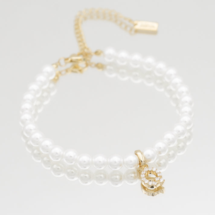 ICY Pearl Initial Bracelet