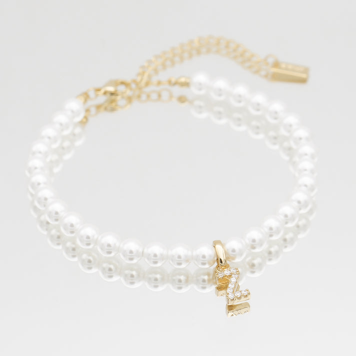 ICY Pearl Initial Bracelet