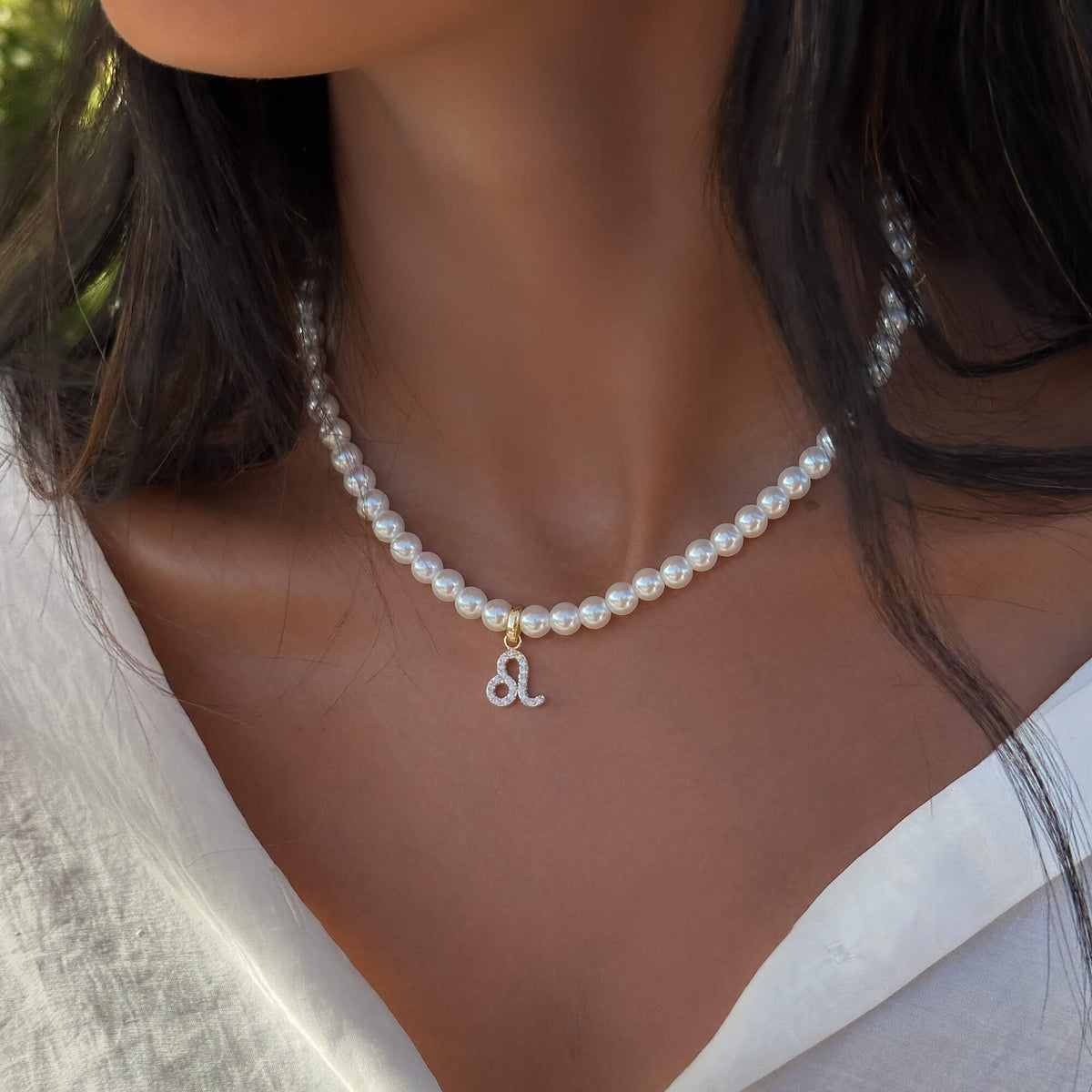 Zodiac love pearl necklace Clearance