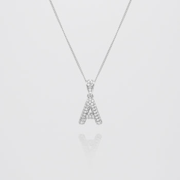 icy mini bubble initial necklace in 18k gold or silver plated, in mini curb, tennis and rope chain from prya