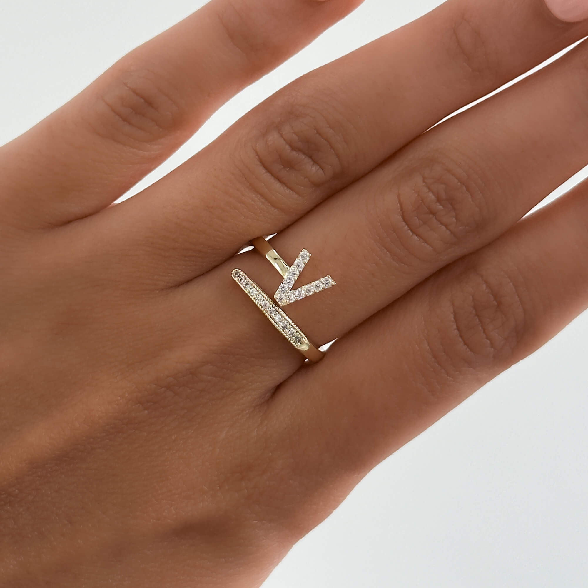 ICY Initial Ring | Gold or Silver | PRYA