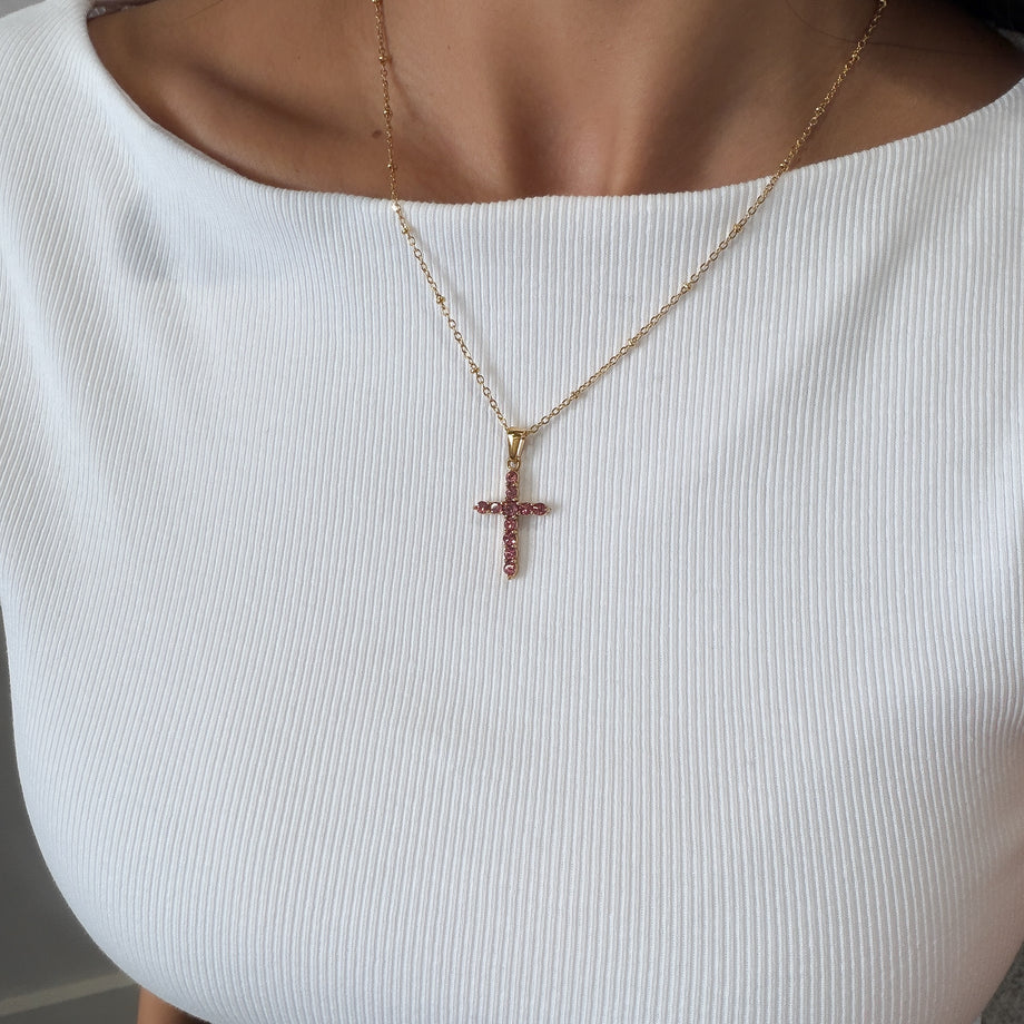 Mary Cross Necklace