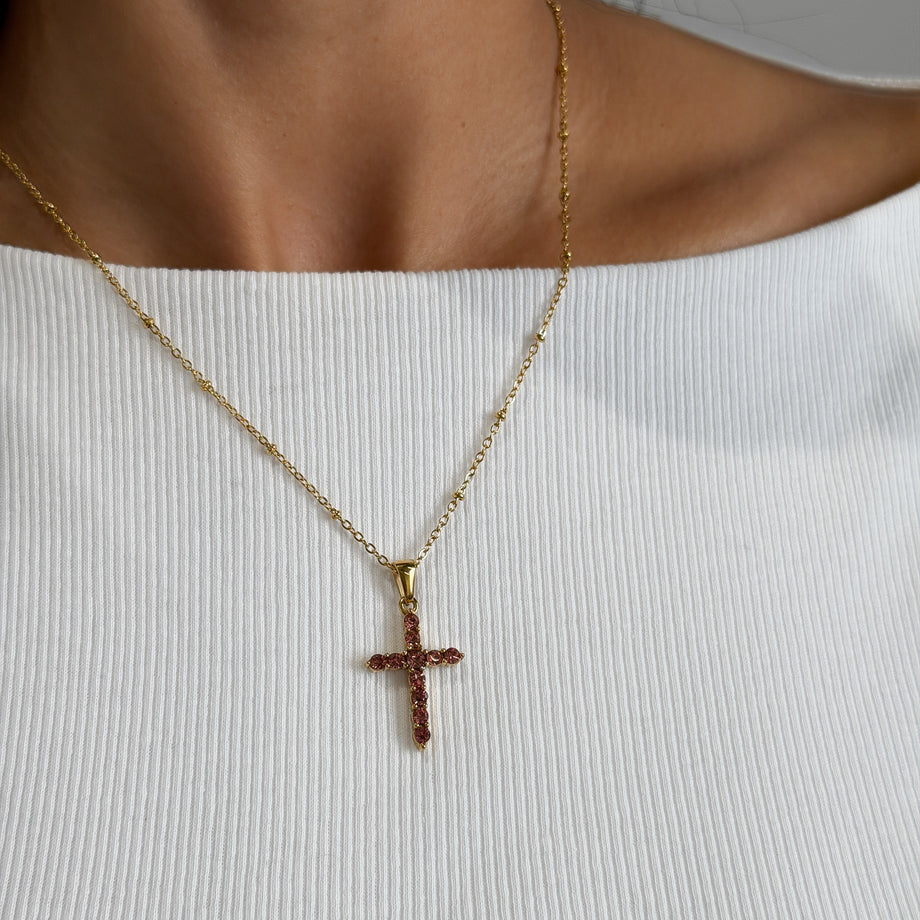 Mary Cross Necklace