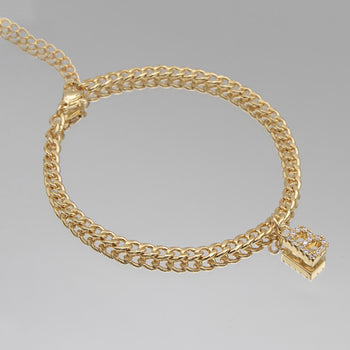 ICY Initial Anklet | Cuban