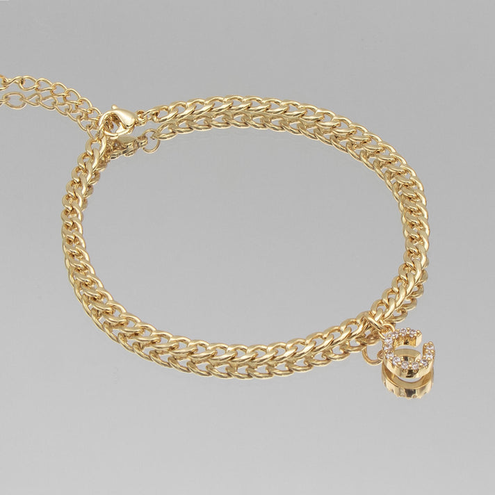 ICY Initial Anklet | Cuban