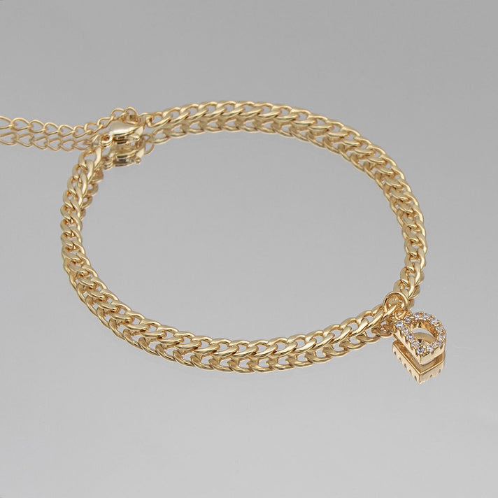 ICY Initial Anklet | Cuban