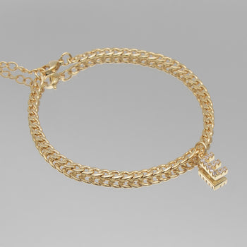 Bracelet de cheville initiale ICY | cubain