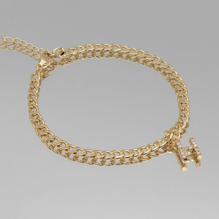 ICY Initial Anklet | Cuban