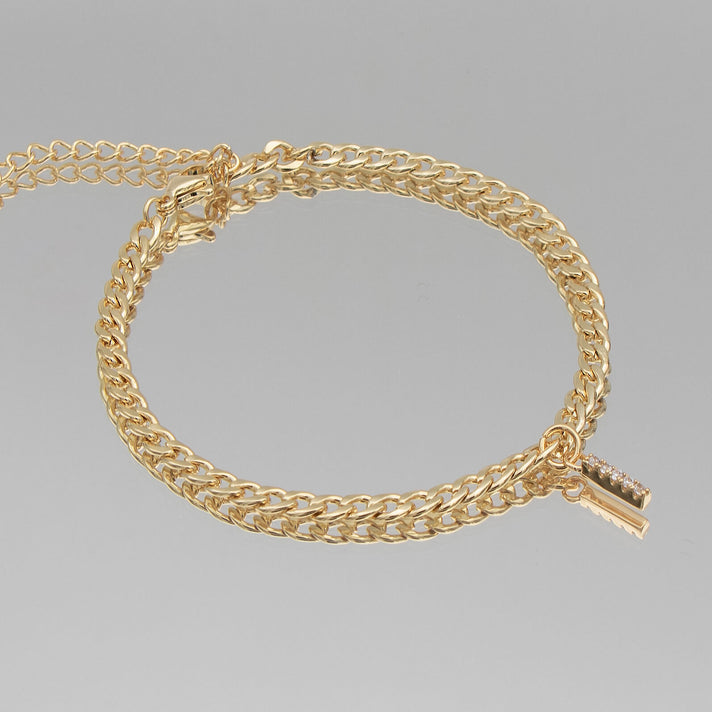 ICY Initial Anklet | Cuban