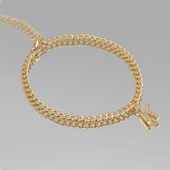 ICY Initial Anklet | Cuban