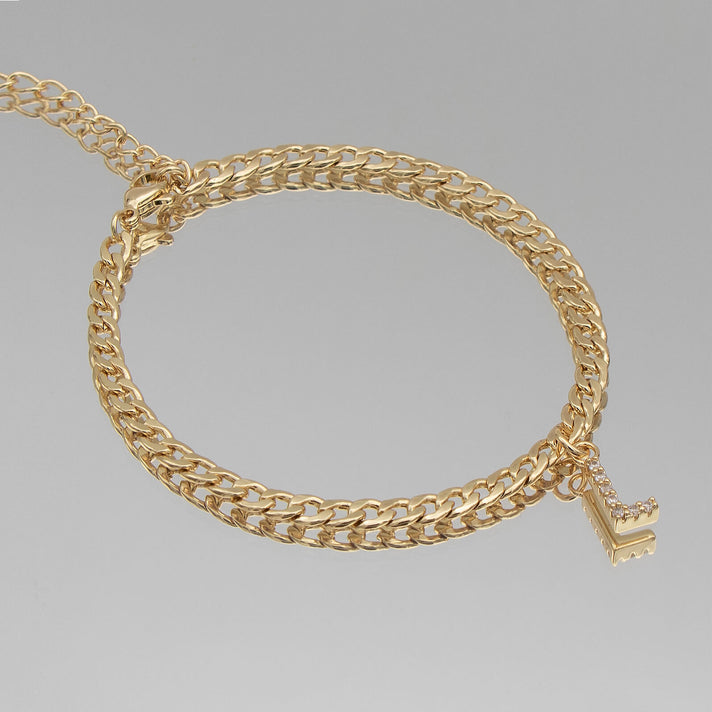 ICY Initial Anklet | Cuban