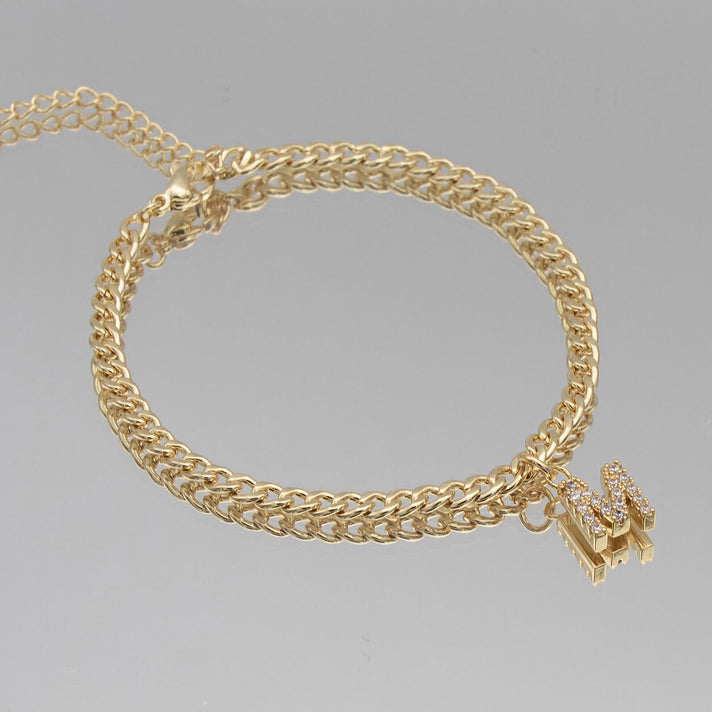 ICY Initial Anklet | Cuban