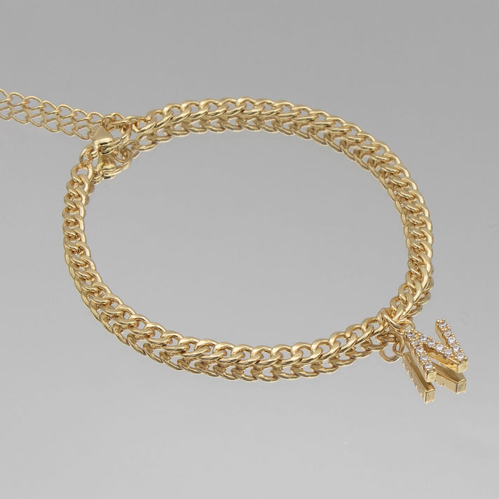 ICY Initial Anklet | Cuban