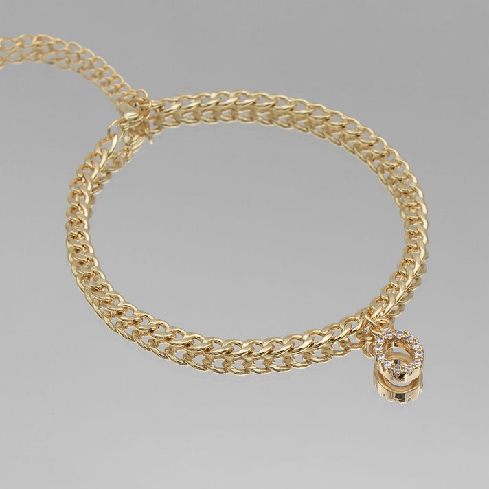 ICY Initial Anklet | Cuban