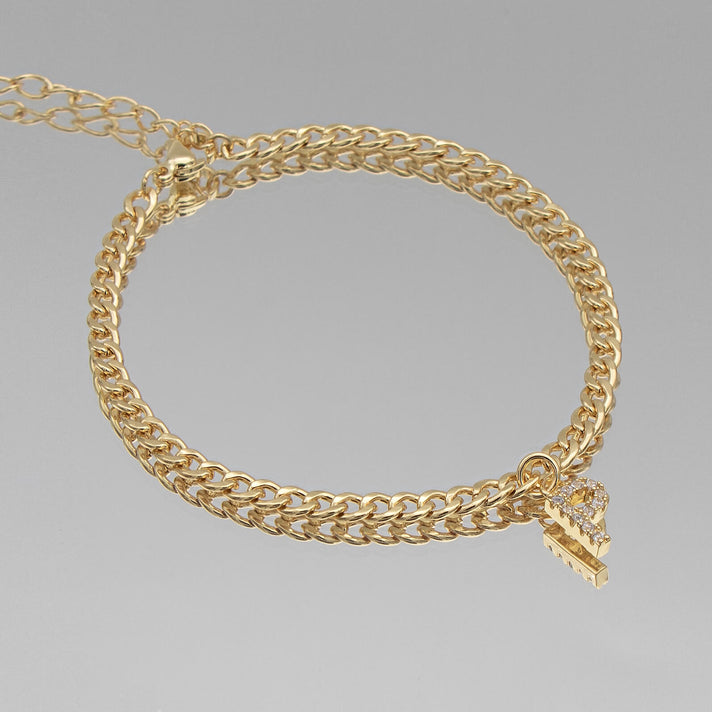 ICY Initial Anklet | Cuban