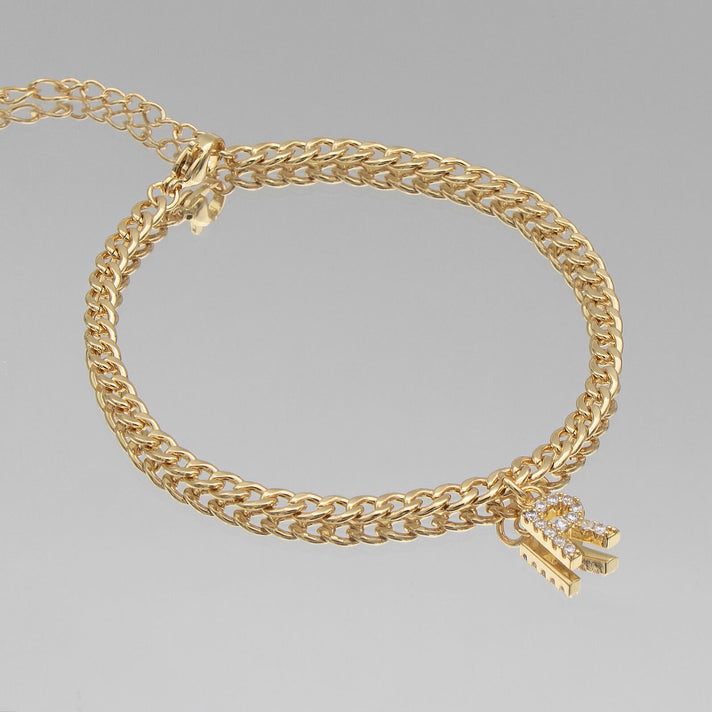 ICY Initial Anklet | Cuban