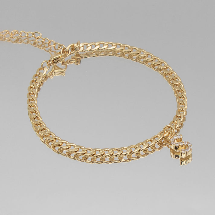 ICY Initial Anklet | Cuban