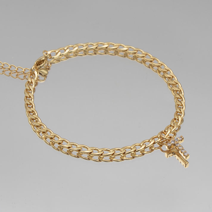 ICY Initial Anklet | Cuban