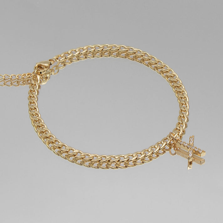 ICY Initial Anklet | Cuban